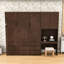 Grand lit escamotable avec armoire de rangement et éclairage DEL-1401233802