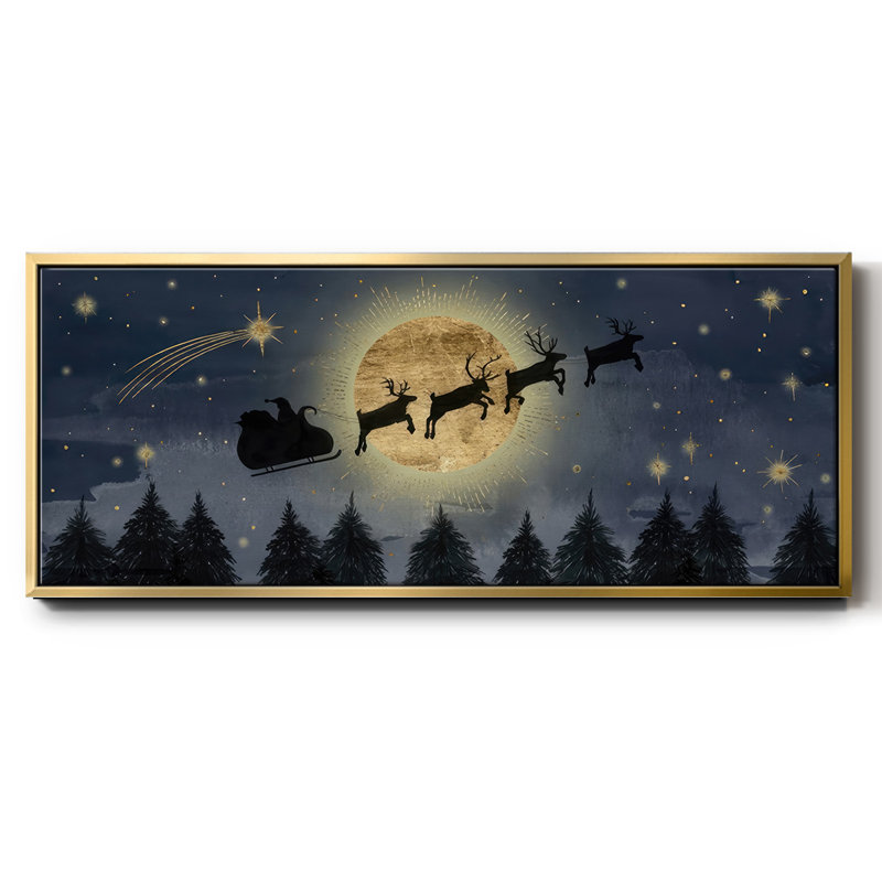 Santas Ride - toile encadrée, H 8 po x l 20 po