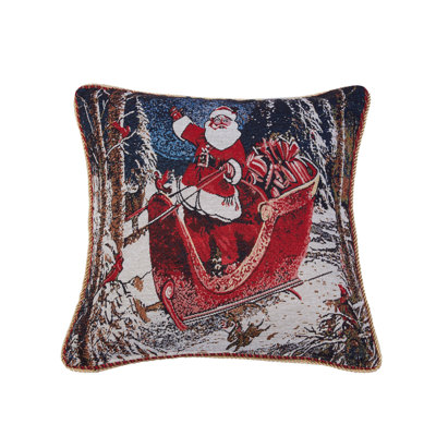 Seasonal Xmas Christmas Holiday Bliss Pattern Throw Pillow