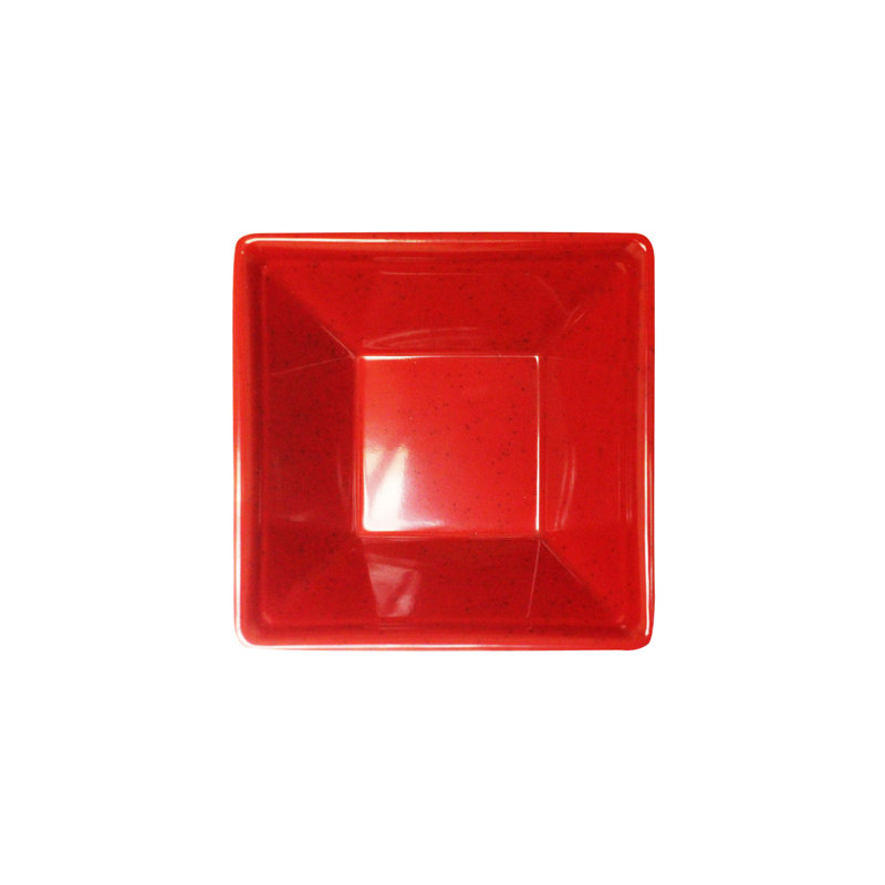 Passion 8 Oz. Square Melamine Cereal Bowl, Red