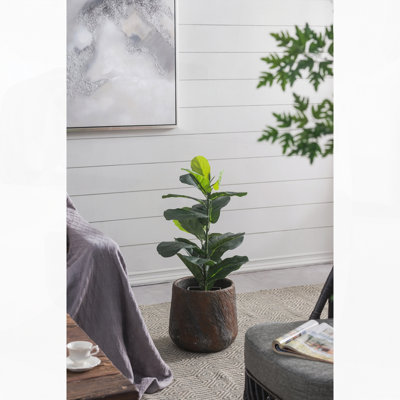Small Cement Planter for Functional Garden Decoration, Indoor and Outdoor Use,Set of 1