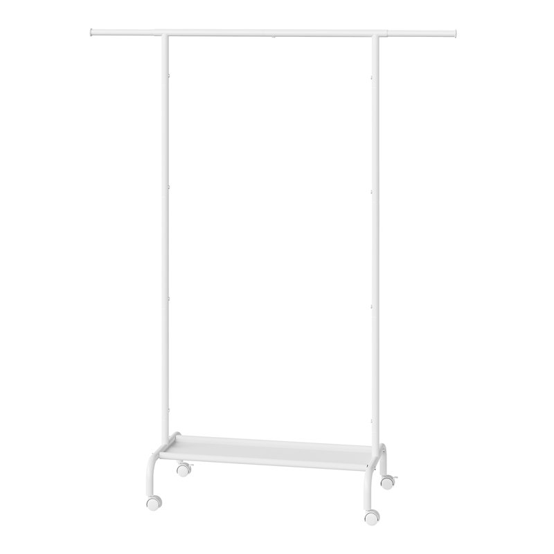124cm Adjustable Clothing Rack, White