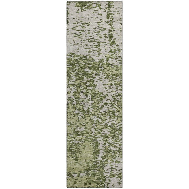 Premium Machine Washable Prisco Olive Rug