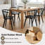 Chaise avec accoudoirs en bois massif Majidah