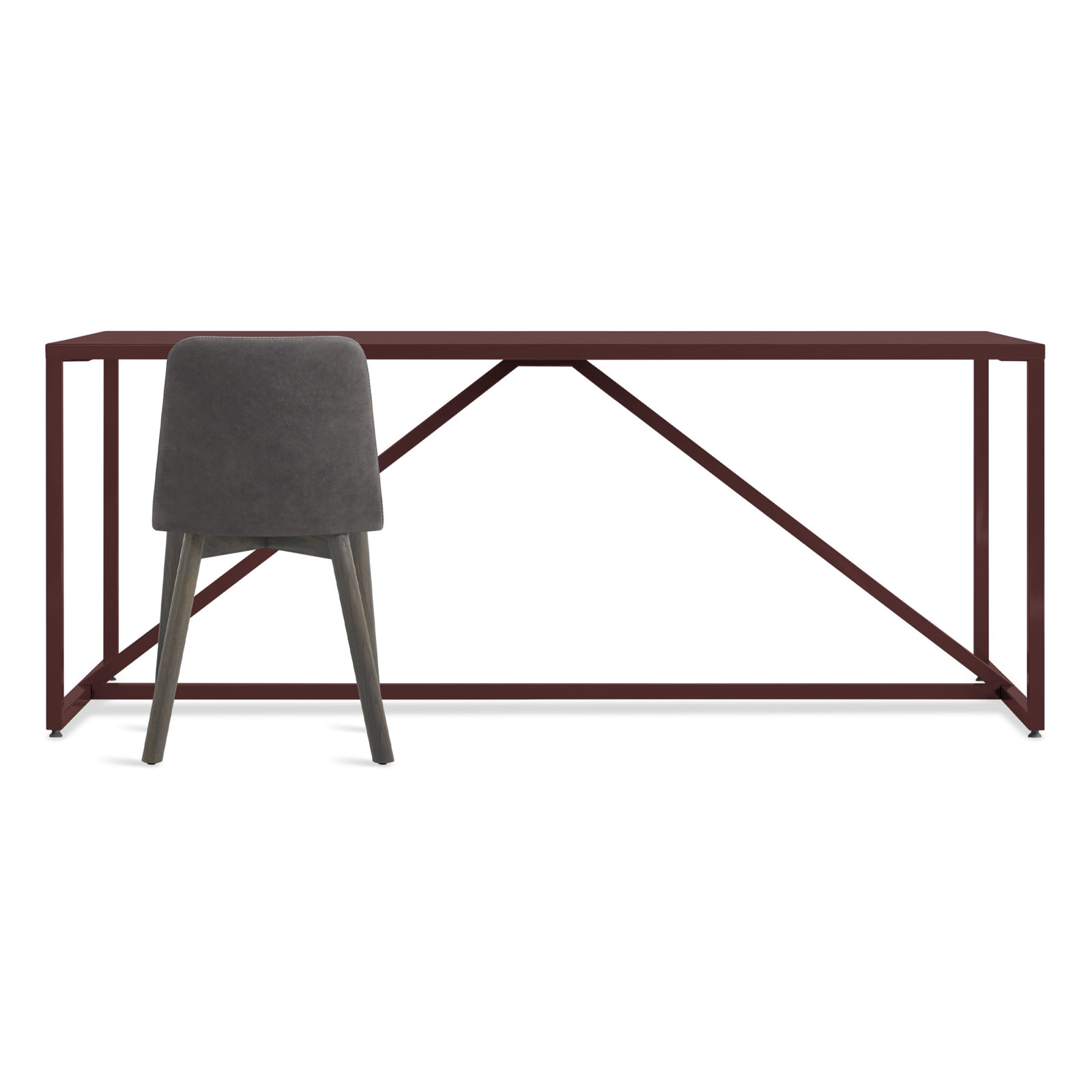 Strut Dining Table, Navy, 35" W x 75" L, Standard (29" Height)