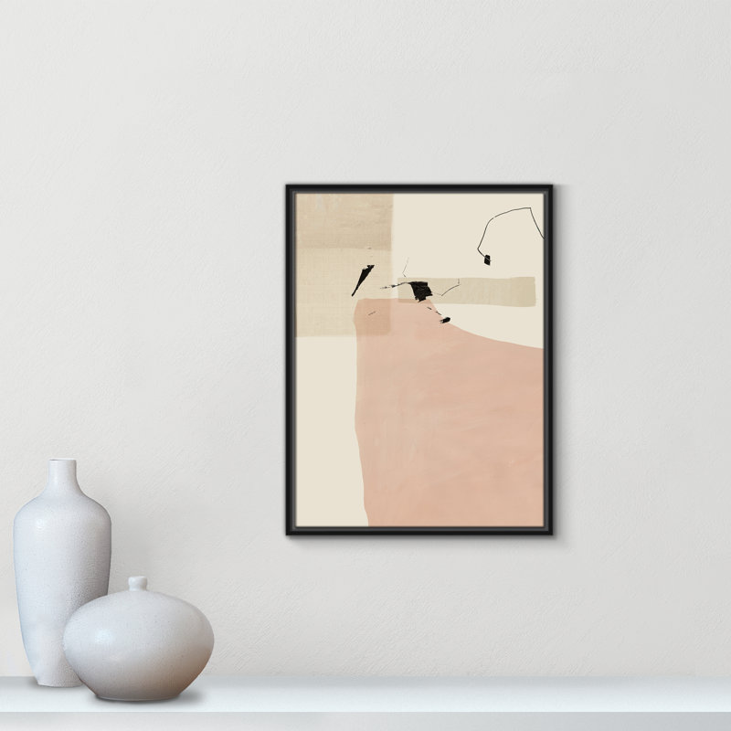 Cartez Soft Tempo - peinture sur toile à cadre flottant, H 25,5 po x l 19,5 po, Cadre noir