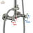 Steampunk Pressure Balanced Complete Shower System with Clawfoot Control Handle and Rough-in Valve-84091118