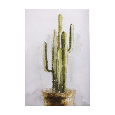 Toile texturée cactus II