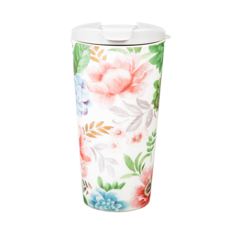 Cypress Home Earthenware Travel Mug