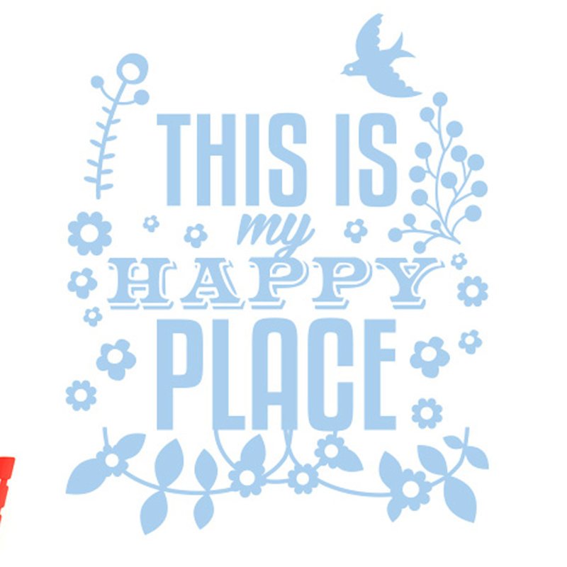 Wall Decal, Light Blue, Medium