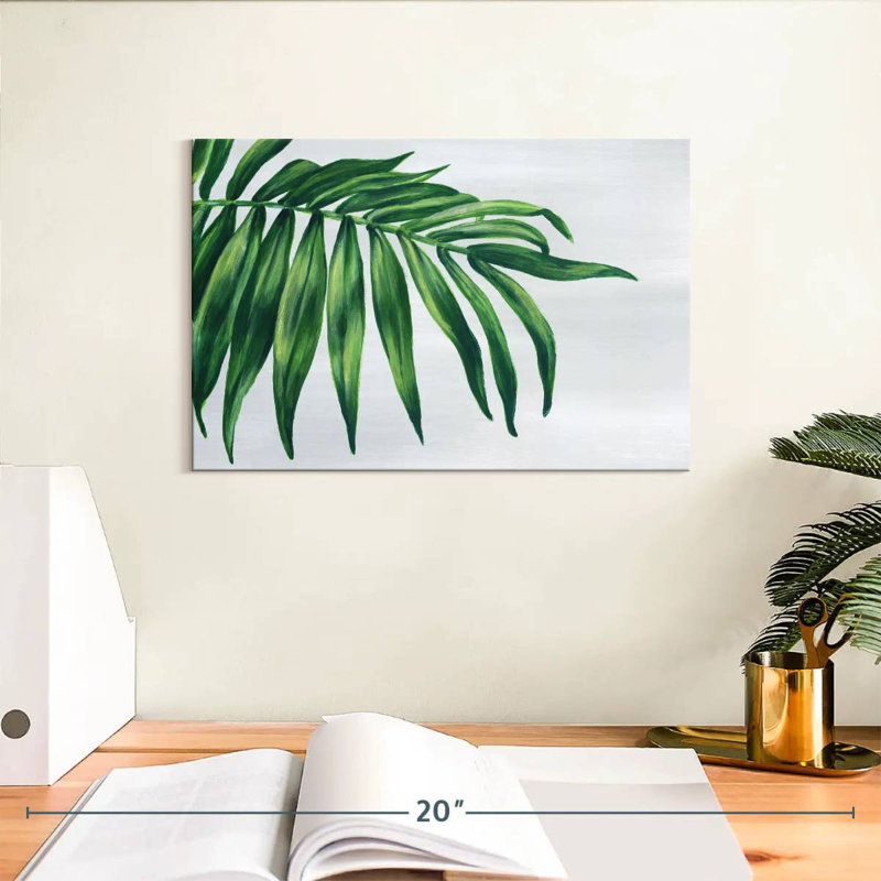Harnek feuille tropicale I, H 8 po x l 12 po
