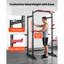Support électrique Power Cage, support multifonctionnel à haltères Barbell avec hauteur ajustable, équipement d'entraînement à la maison pour l'entraînement en force avec crochets en J et autres accessoires de remise en forme