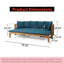 Canapé d'extérieur d'extérieur en bois d'acacia à 3 places pour le patio-129200411