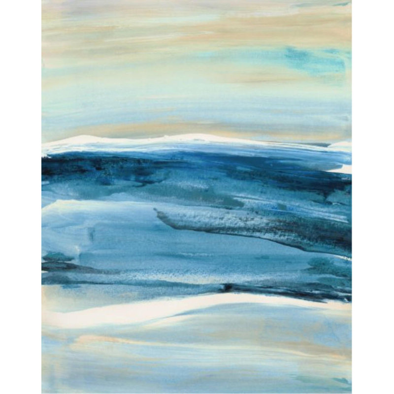 Pelagic Disques III par Elena Carlie - impression, Image au pinceau gel, H 68 po x l 54 po x P 1,5 po