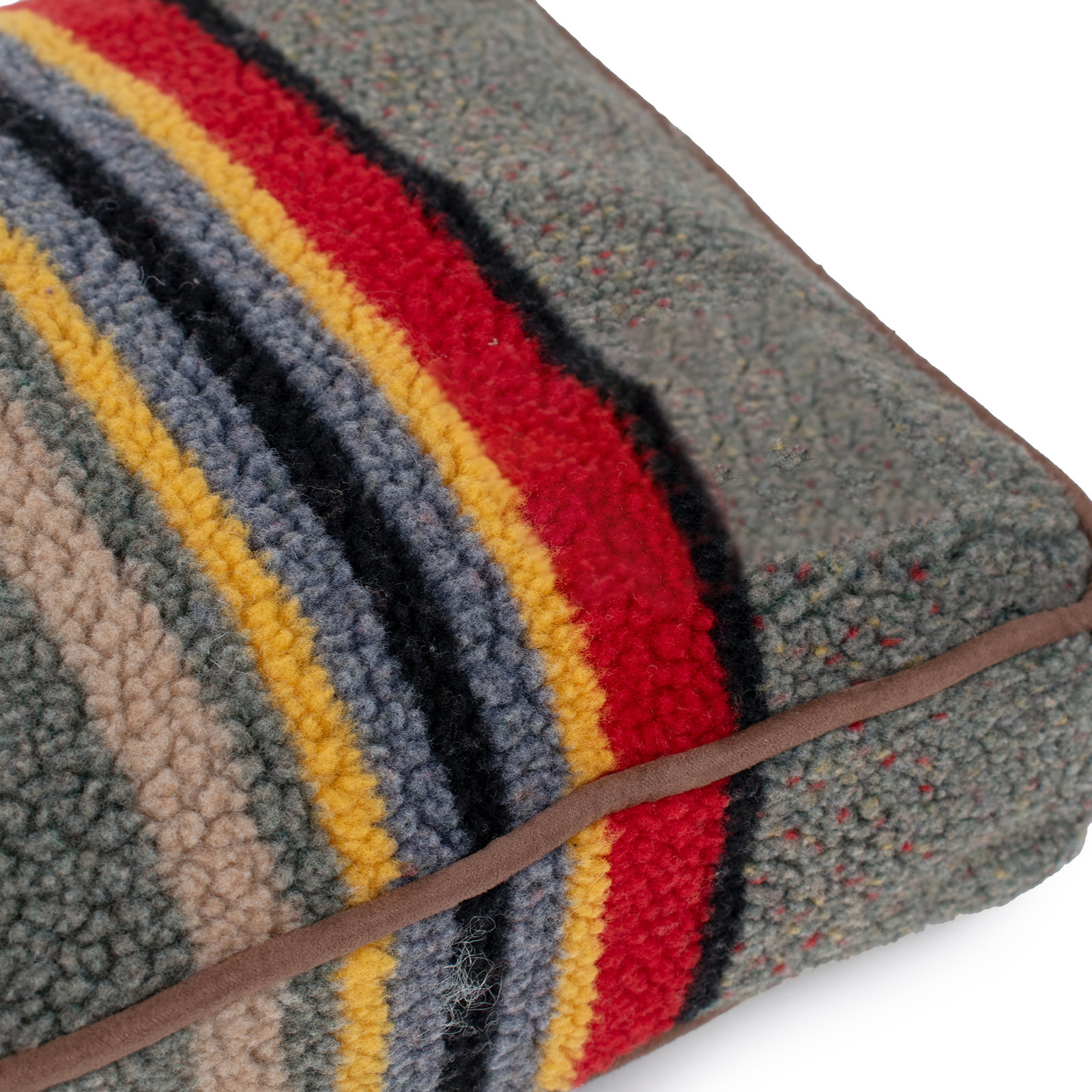 Pendleton Vintage Camp Pet Napper Dog Bed with Removable Cover, Large (40" W x 32" D x 4" H), Heather Green