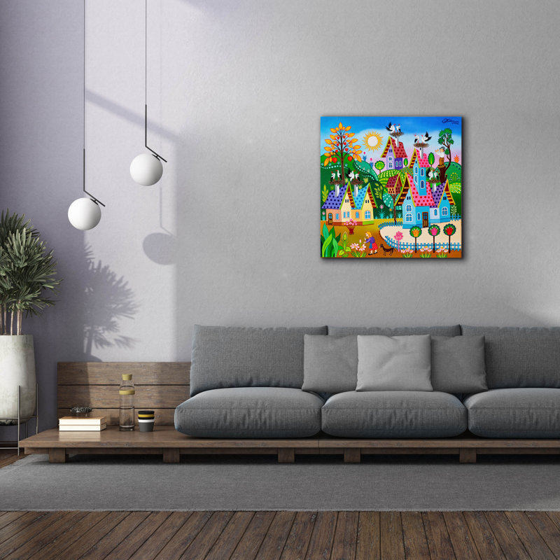  «Mustering Storkes» par Koday, art mural sur toile, 37 po x 37 po