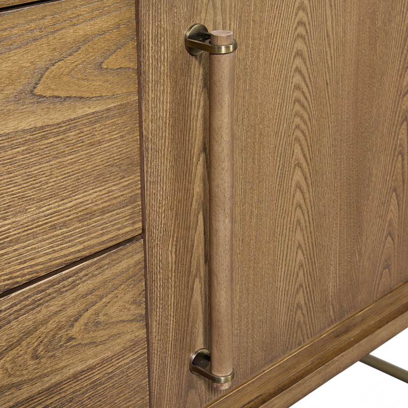 Metal Base Latte Sideboard