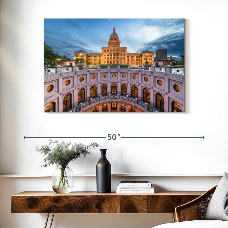 Texas State Capitol Before Dark, 26" H x 39" W