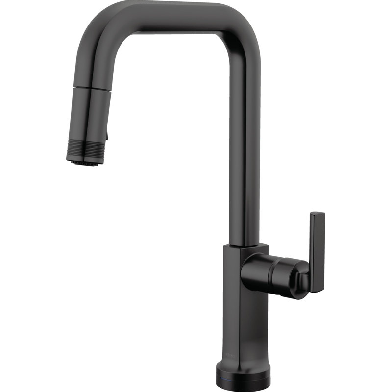 Kintsu® SmartTouch Pull-Down Faucet with Square Spout, Lever Handle, Matte Black