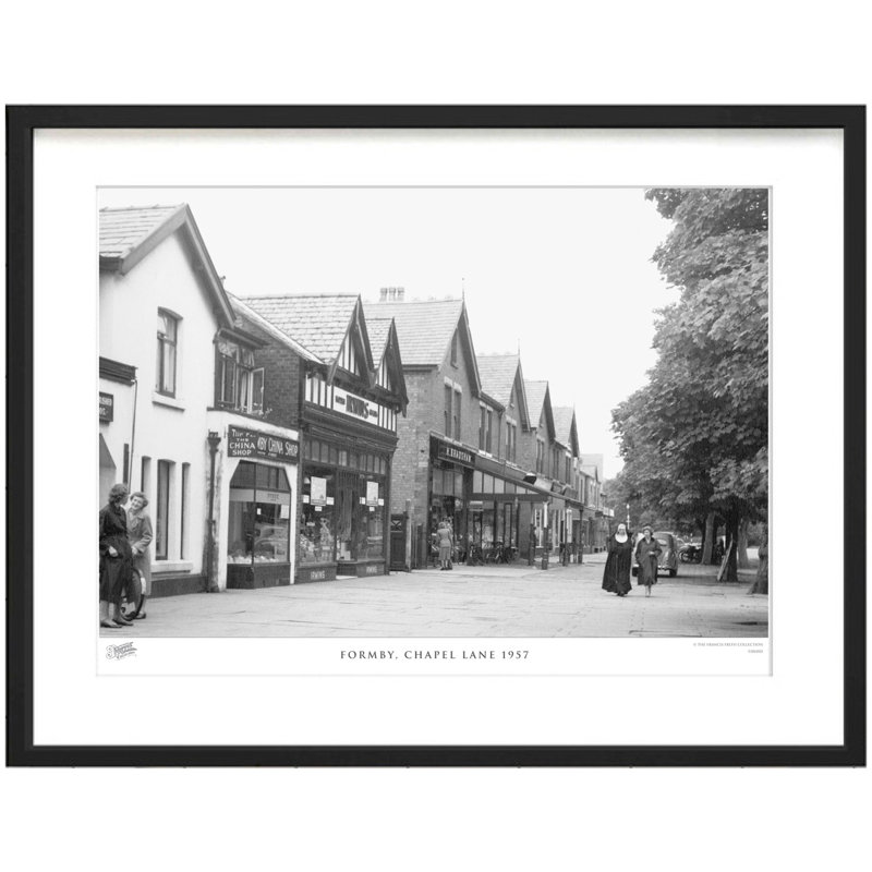 Formby, Chapel Lane 1957 by Francis Frith - Single Picture Frame Print, 45cm H x 60cm W x 2.3cm D