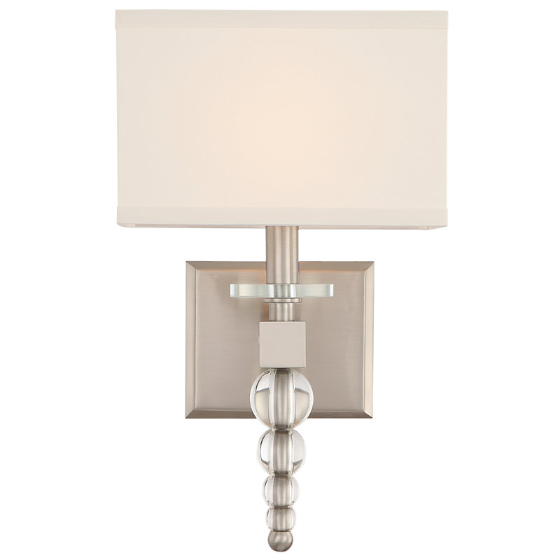 Clover 1-Light Armed Sconce, Brushed Nickel