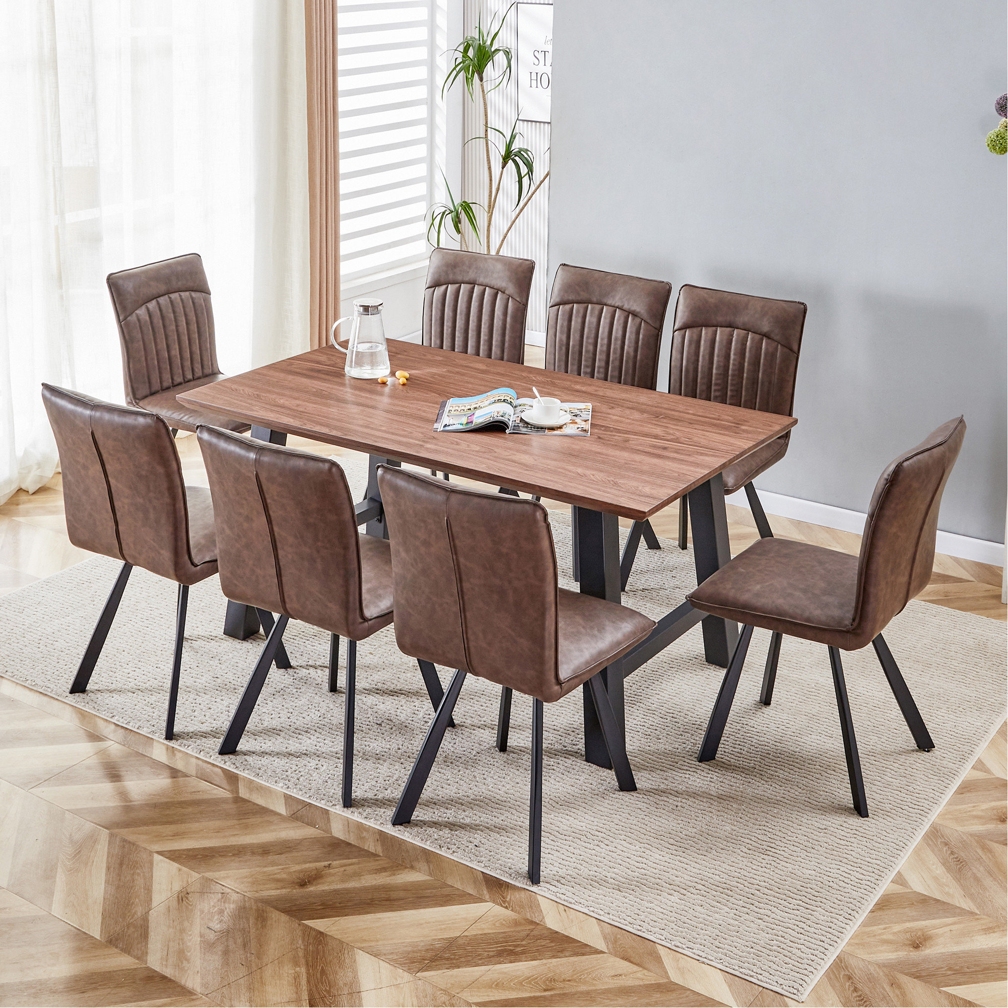 17 Stories Cropsey 63'' L x 35.4'' W Dining Table | Wayfair