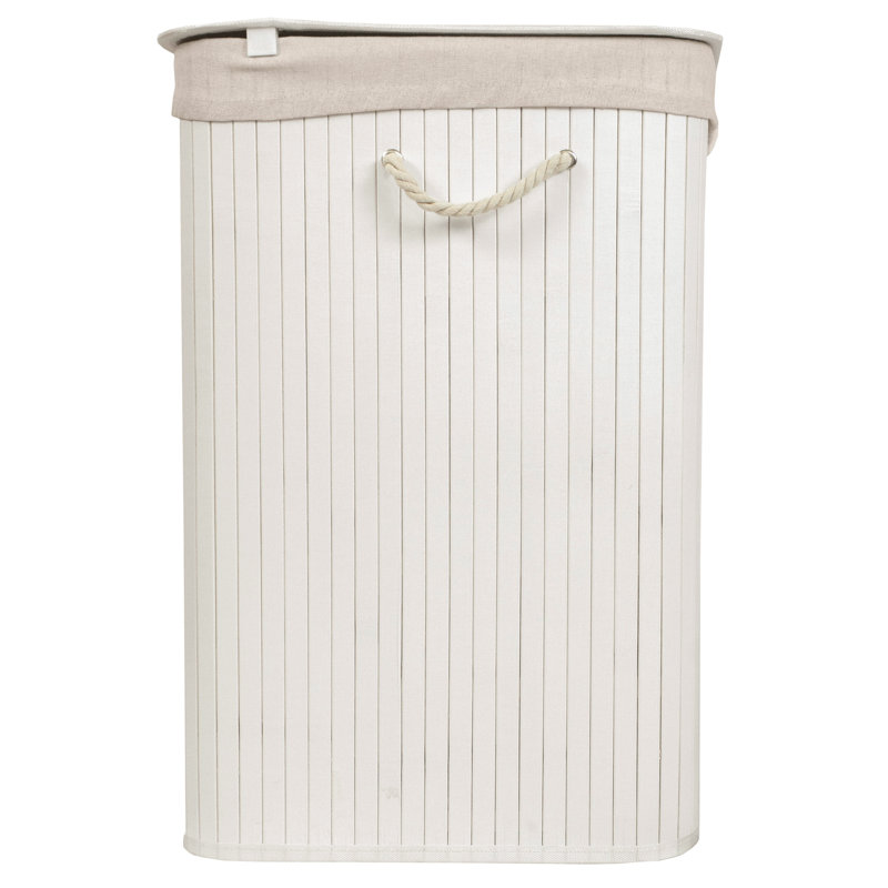 Sentaku Bamboo Laundry Hamper - Natural, White