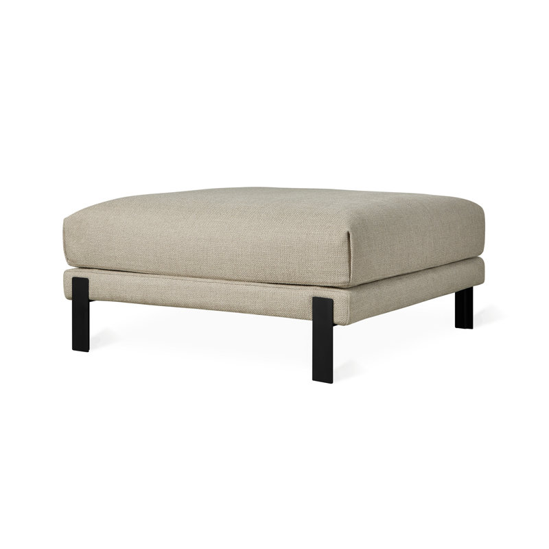 Silverlake Ottoman, Andorra Almond Performance Basketweave