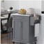 Chariot pour îlot de cuisine avec comptoir en acier inoxydable, tiroirs, porte-serviettes et étagère à épices, chariot de rangement pratique, gris-191994991