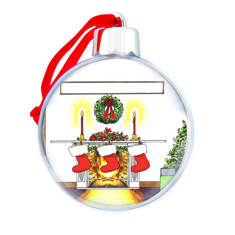 Chaussette de Noël personnalisée avec 3 ampoules de Noël, Yes