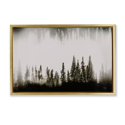 Toile flottante encadrée brune Waterwood Tree par Nathan Larson