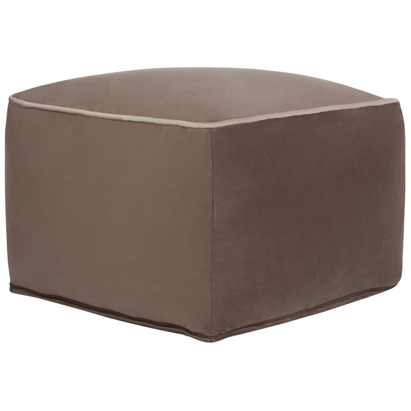 Abdulraheim 50cm Wide Square Pouf Ottoman, Brown