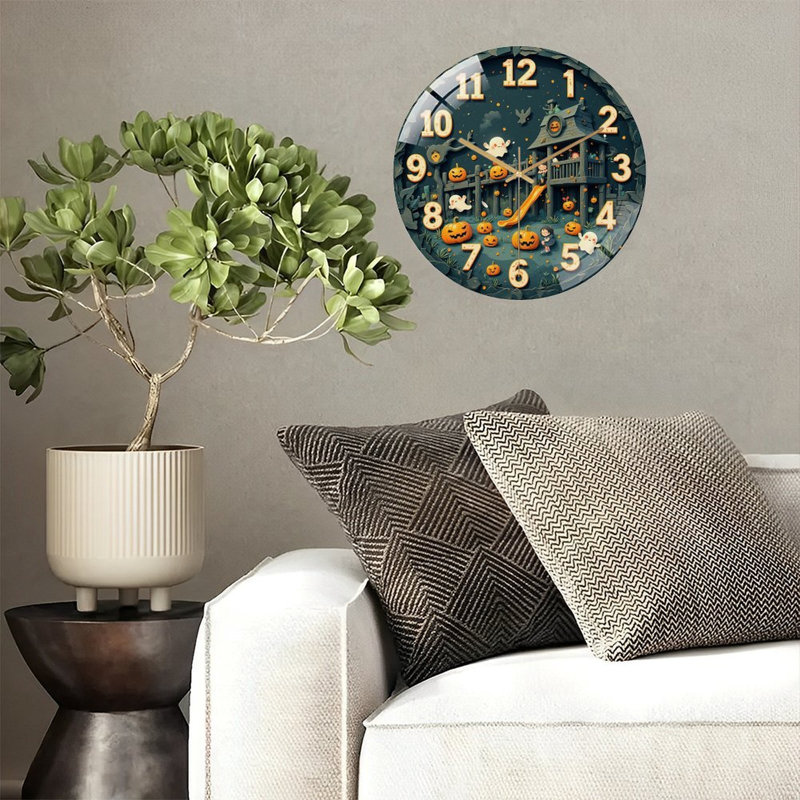 Horloge d'Halloween horloge murale 12 po