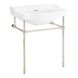 30" Cierra 31" Tall Vitreous China Rectangular Console Bathroom Sink with Overflow