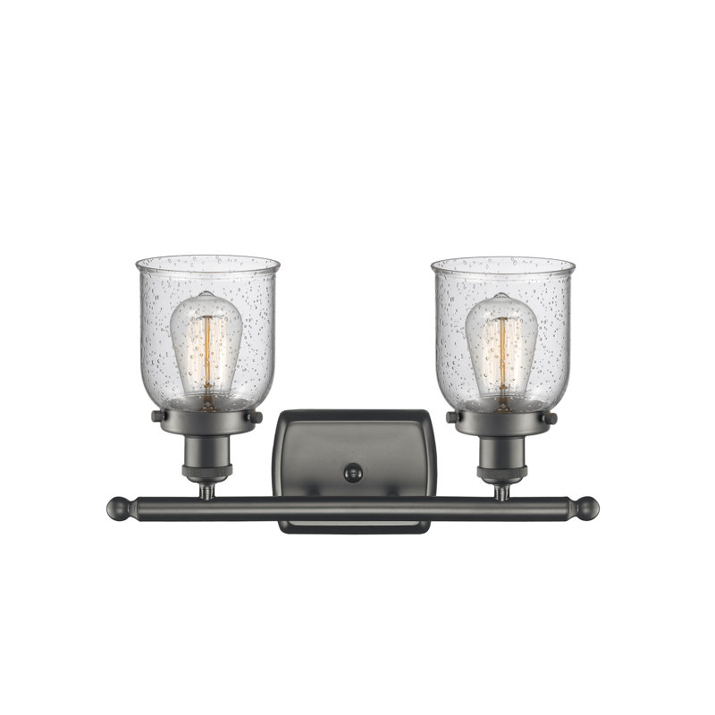 Éclairage pour meuble-lavabo 2 lumières Calton, Blanc mat, Incandescent, Bronze huilé
