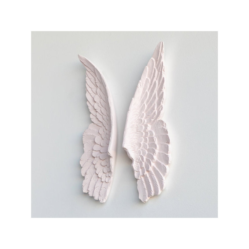 Handmade Wall Decor on Polyresin, Light Pink