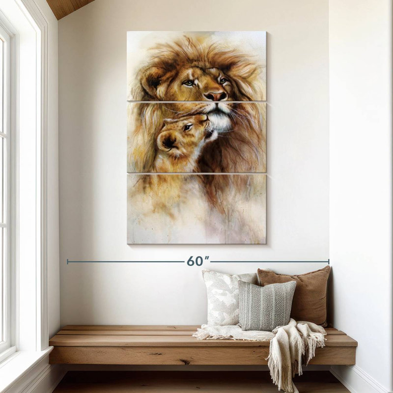 Brampt Lions, 50" H x 32" W
