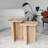 Modern Oak Side Table Set (2 Pieces), 15.7 x 19.7 x 15.7 & 15.7 x 21.7 x 15.7 inches | 100% Melamine Coated Particle Board, Thickness: 0.71 inches | Stylish Scandinavian Design, Ideal for Living Room & Bedroom-619432888