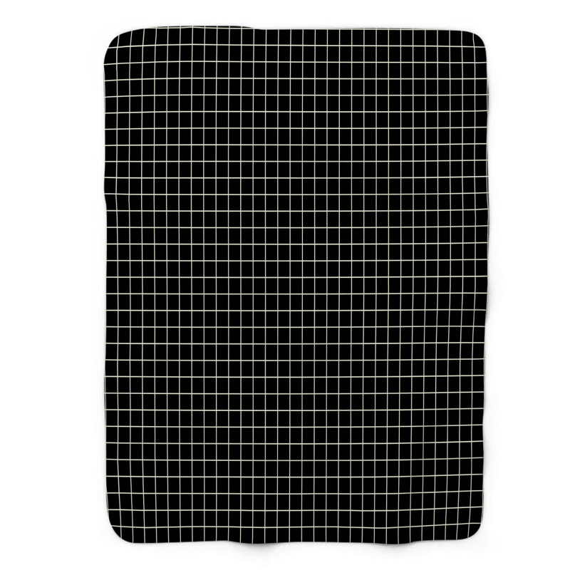 Lignes noires - couverture Sherpa 1 pièce de qualité supérieure 0116, L 60 po x L 80 po