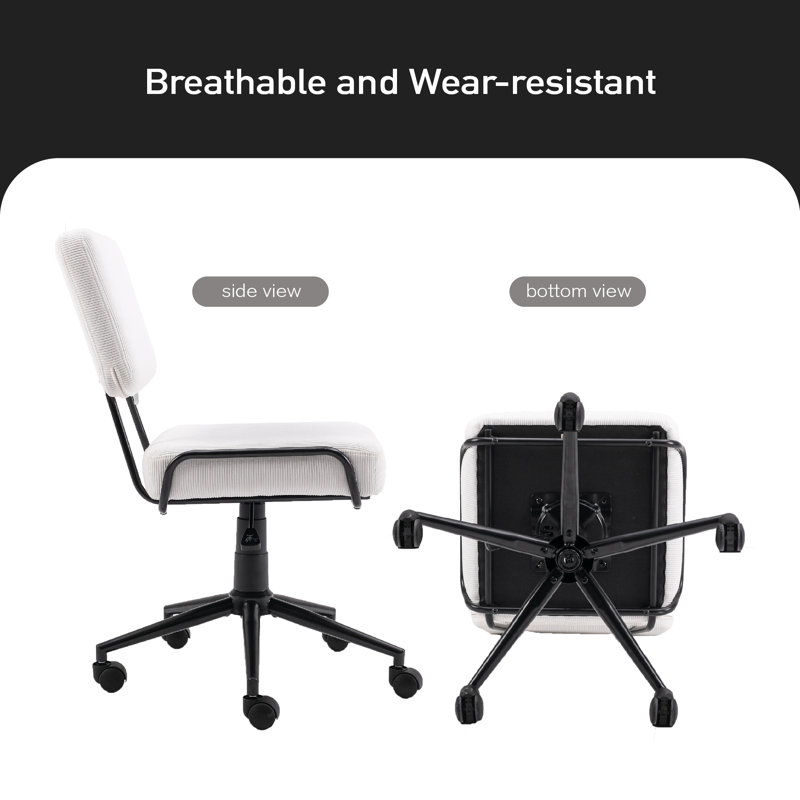 Chaise de travail Yasmein, Blanc