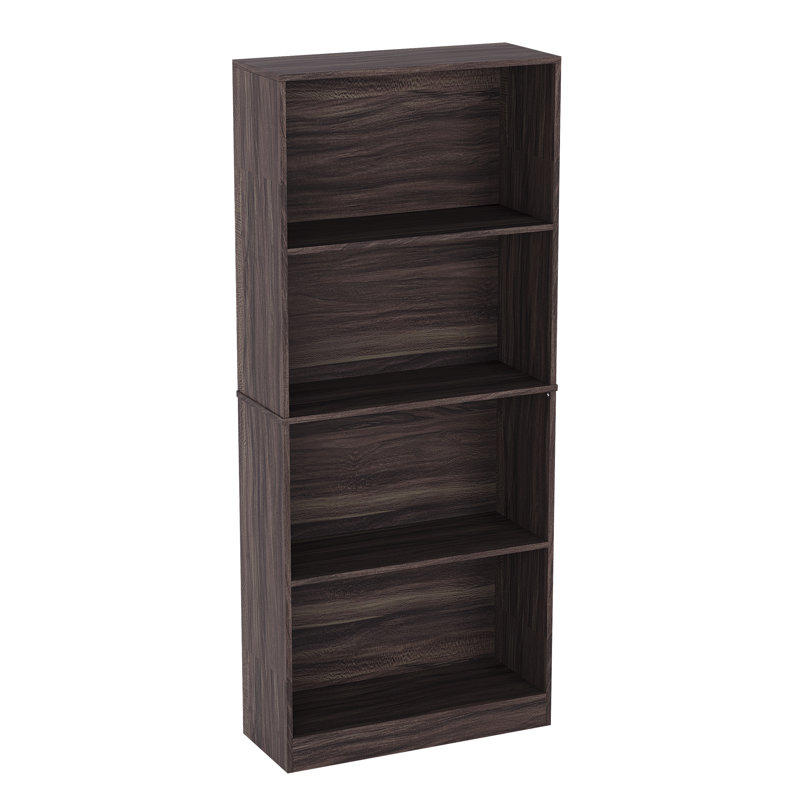 142cm H x 60cm W Standard Bookcase, Walnut, (4 Shelves) 140 cm H x 60 cm W x 24" D