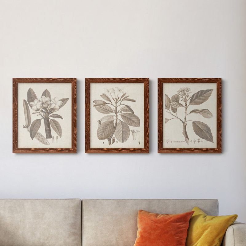 Ensemble de 3 cadres photo sur toile Midnight Tulip V, H 20 po x l 51 po x P 1,5 po, Érable