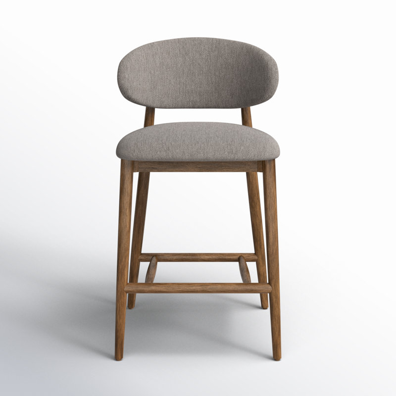 Deloris 26.5" Counter Stool, Grey Performance Chenille