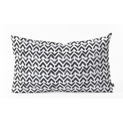Coussin lombaire décoratif intérieur/extérieur à chevrons wonder forest