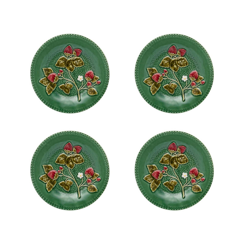 Strawberries Earthenware Salad/Dessert Plate