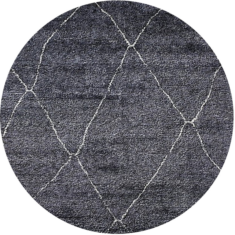 Tapis noir Boughton, Rond 3 pi