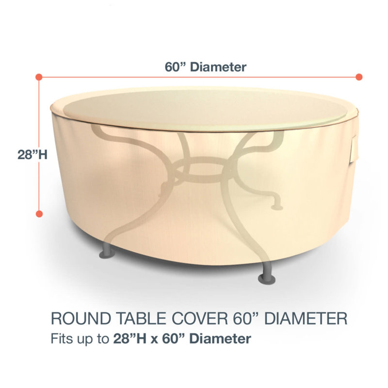 Housse pour table de patio Eduardo, H 28 po x P 60 po, Bleu