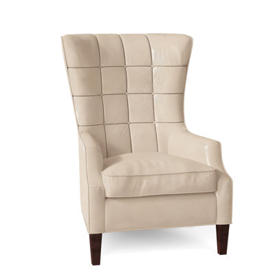 Gallin Leather Tufted Wingback Chair
