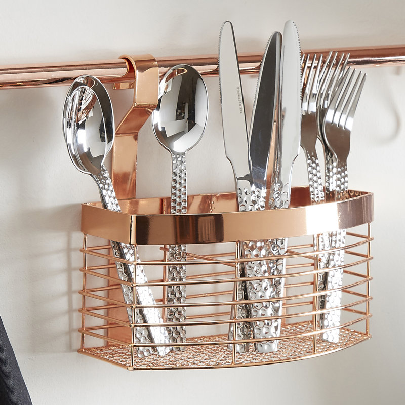 South Ferry Utensil Crock, Rose Gold