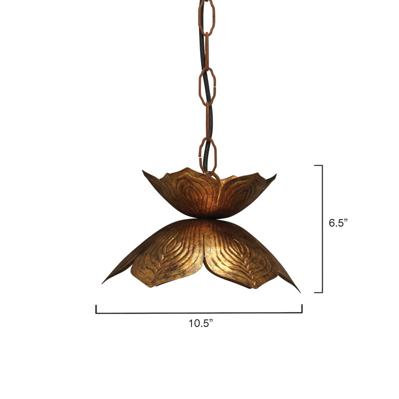 Lotus 1 - Light Pendant, 6.5" H x 10.5" W x 10.5" D